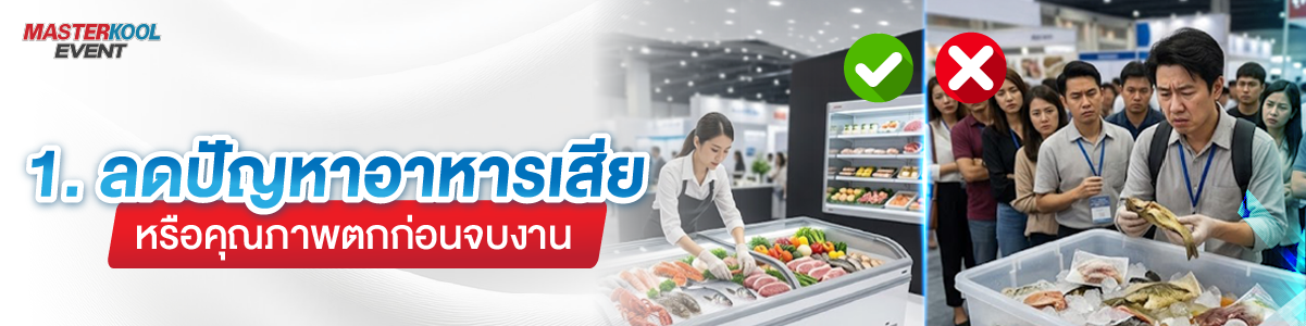 เช่าตู้แช่ ลดปัญหาอาหารเสียหรือคุณภาพตกก่อนจบงาน มาสเตอร์คูล อีเว้นท์